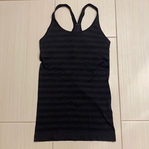 Lululemon black striped tank top